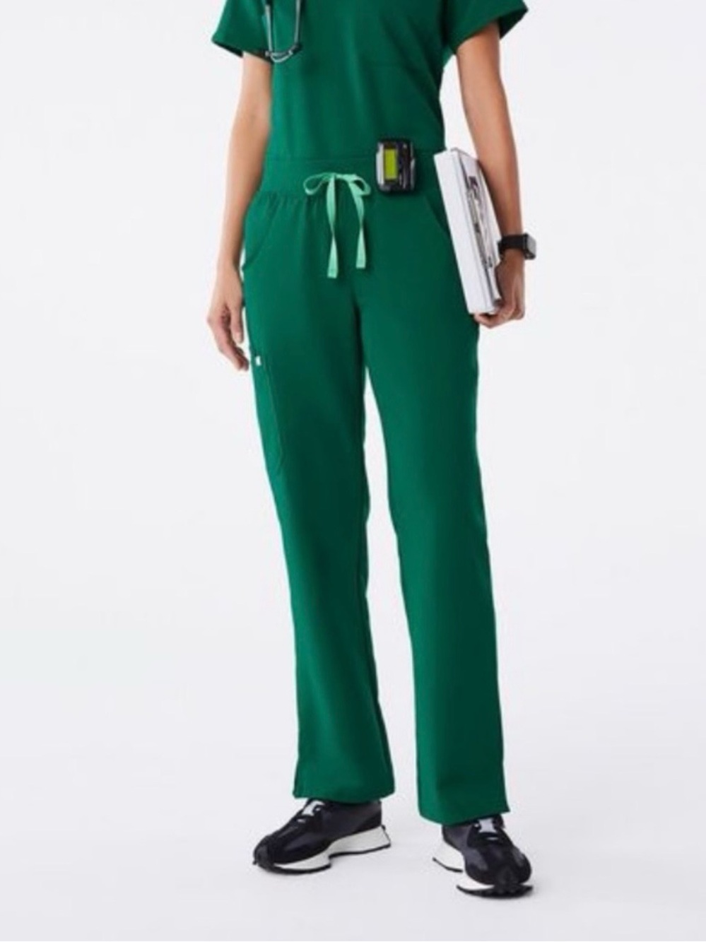 Figs Kade Cargo Scrub Pants Medical Nurse Technical Hunter Green Sz 4X Plus